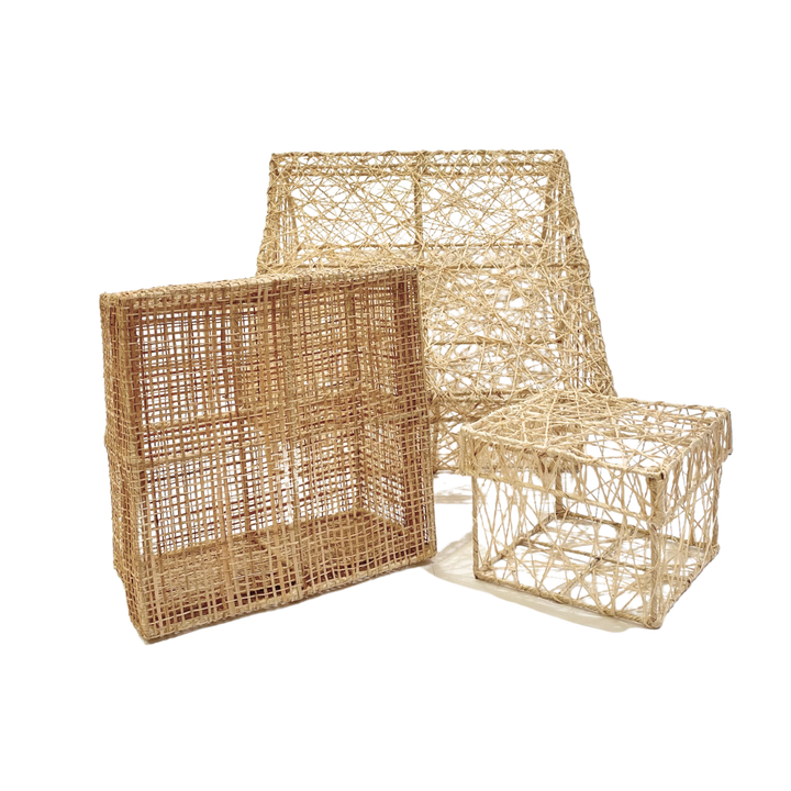 Square Sinamay Weave Gift Box