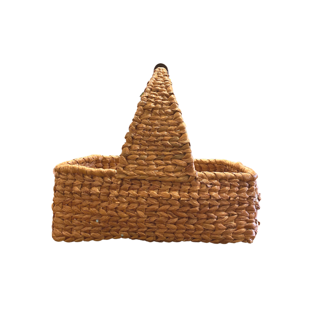 Remdavies Handwoven Water Hyacinth Rectangular Basket