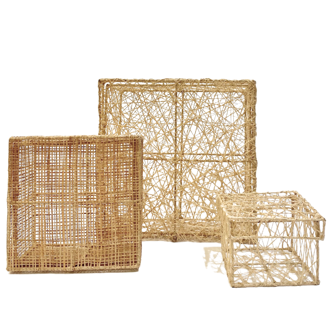 Square Sinamay Weave Gift Box