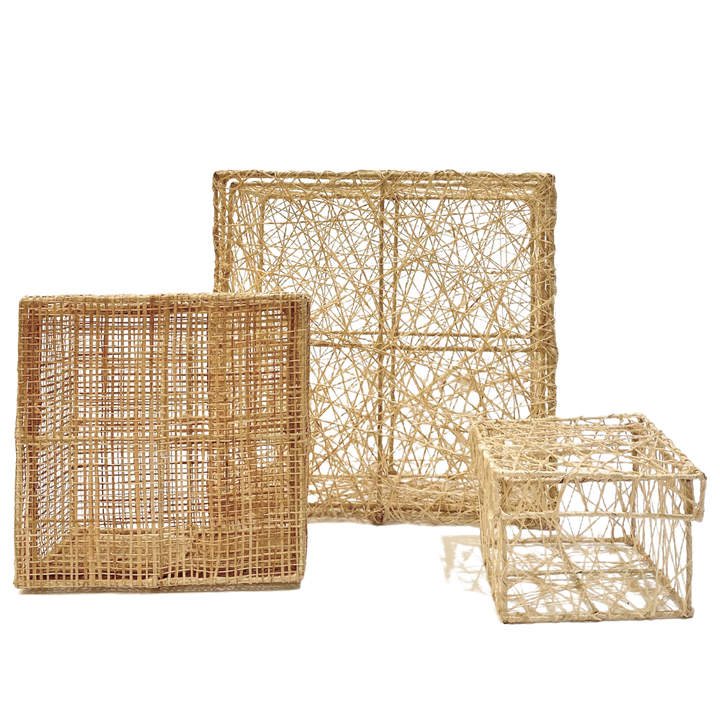 Square Sinamay Weave Gift Box