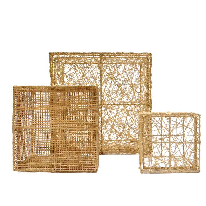 Square Sinamay Weave Gift Box