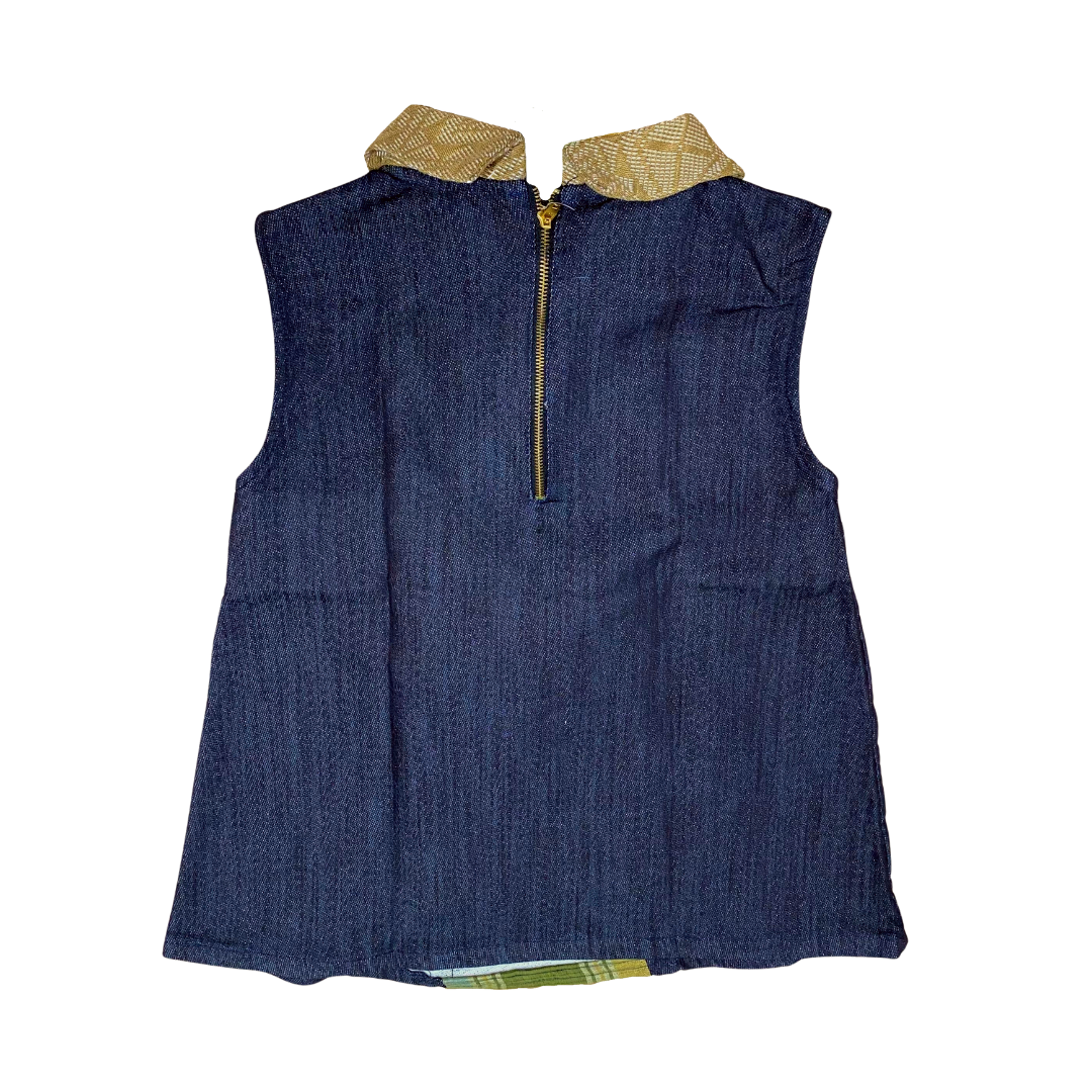 HABI Lifestyle  Indigenous Weave Blouse with Mask