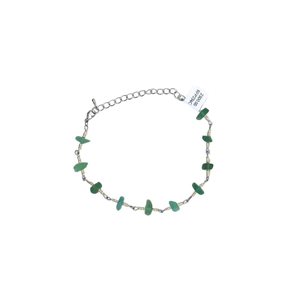 Mula Isla Stainless Steel Sea Glass Bracelet-Anklets with Charms