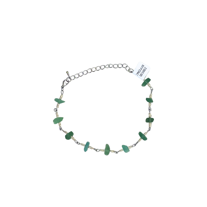 Mula Isla Stainless Steel Sea Glass Bracelet-Anklets with Charms