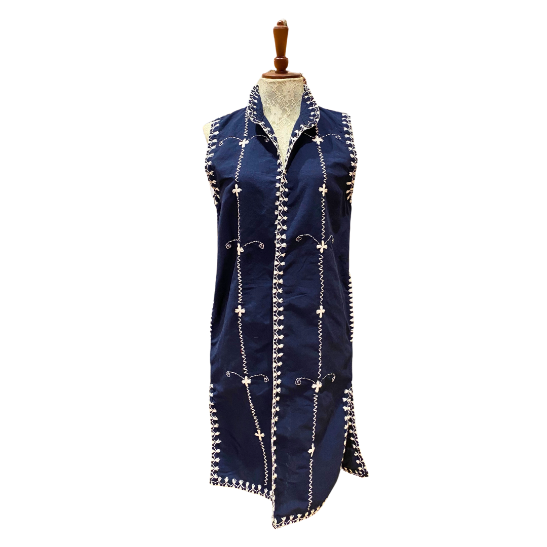 Abra Indigo Manila Sinang Long Coat