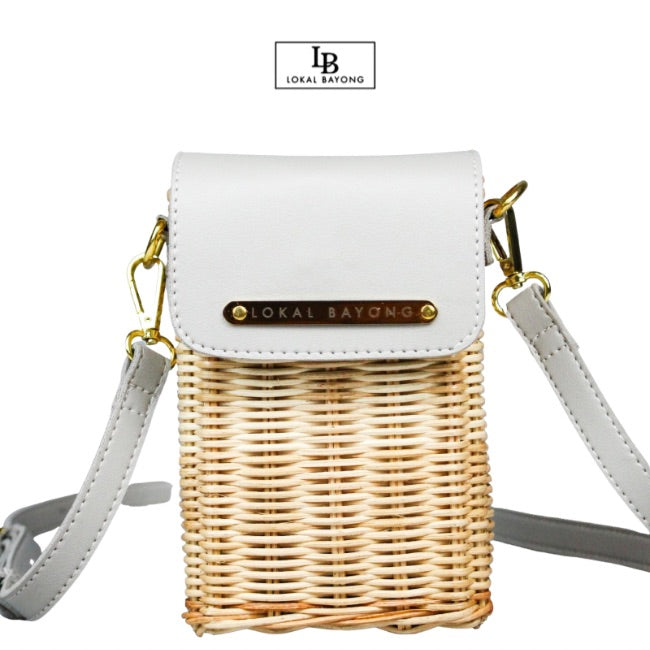 Lokal Bayong Jay Vegan Leather/Hand-Woven Sling Bag