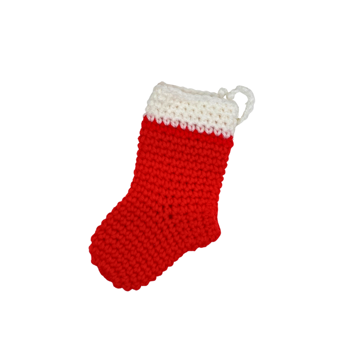 400 Lux Hand Crocheted Mini Christmas Stocking