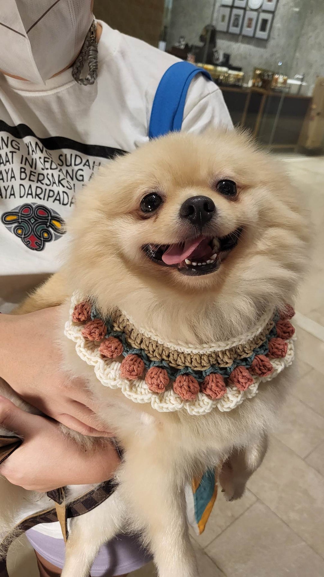 Isla Marikit Adjustable Tulip Crochet Pet Necklace