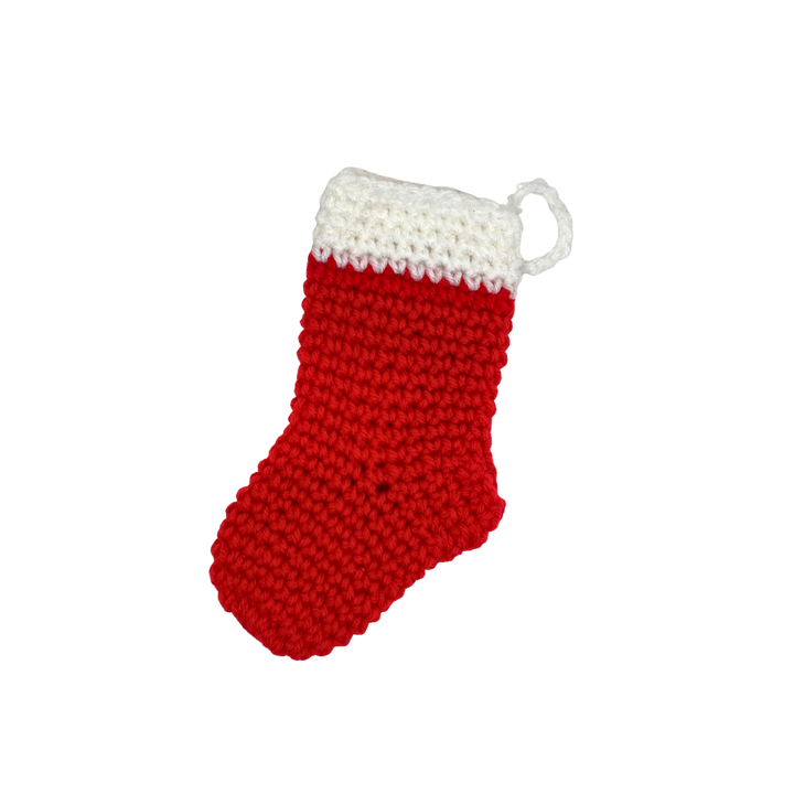 400 Lux Hand Crocheted Mini Christmas Stocking