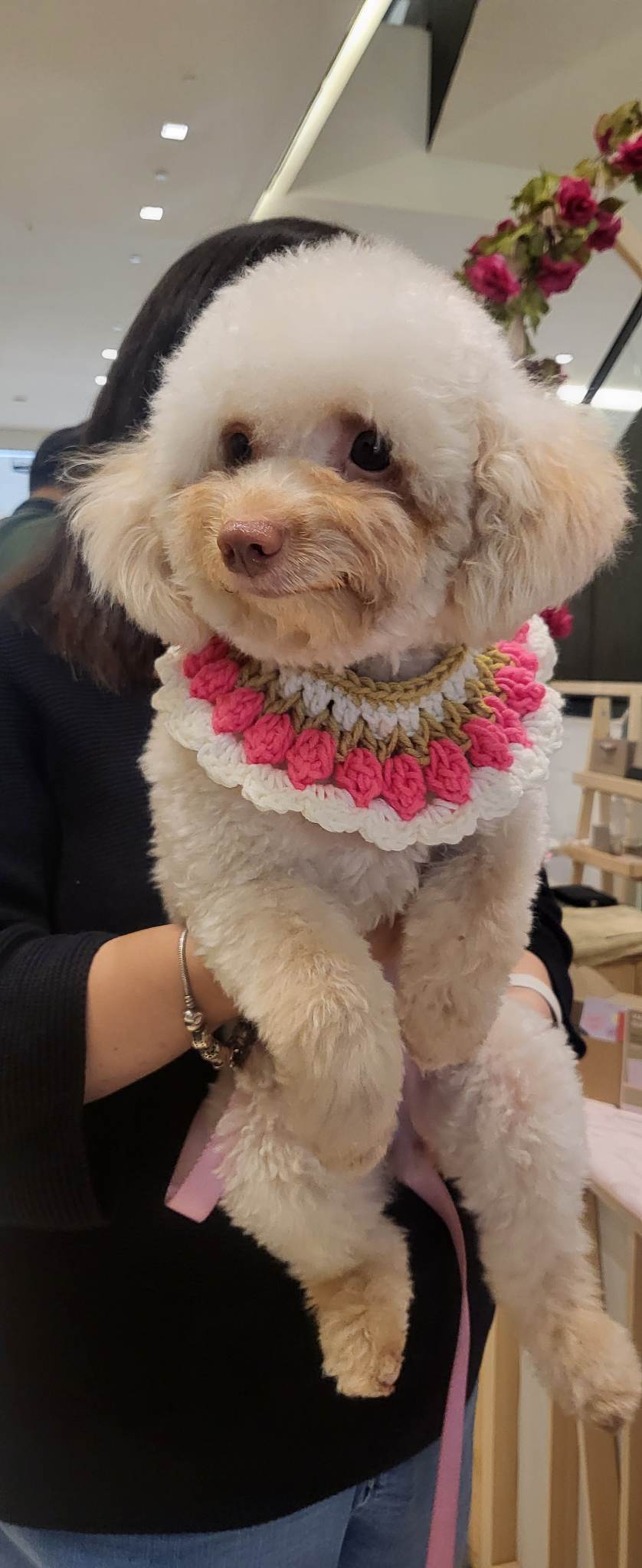 Isla Marikit Adjustable Tulip Crochet Pet Necklace