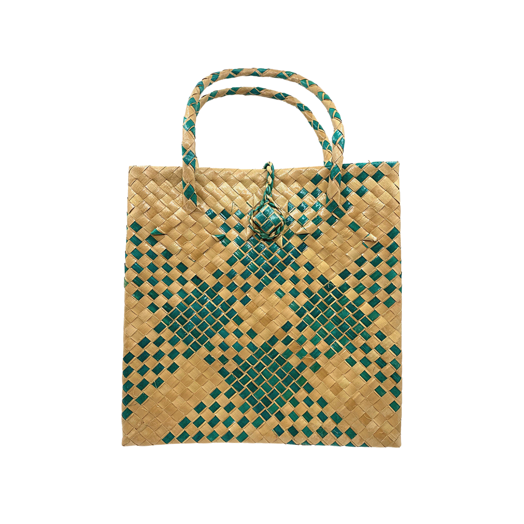 Mula Isla Handwoven Buri Bayong in Red/Fuchsia