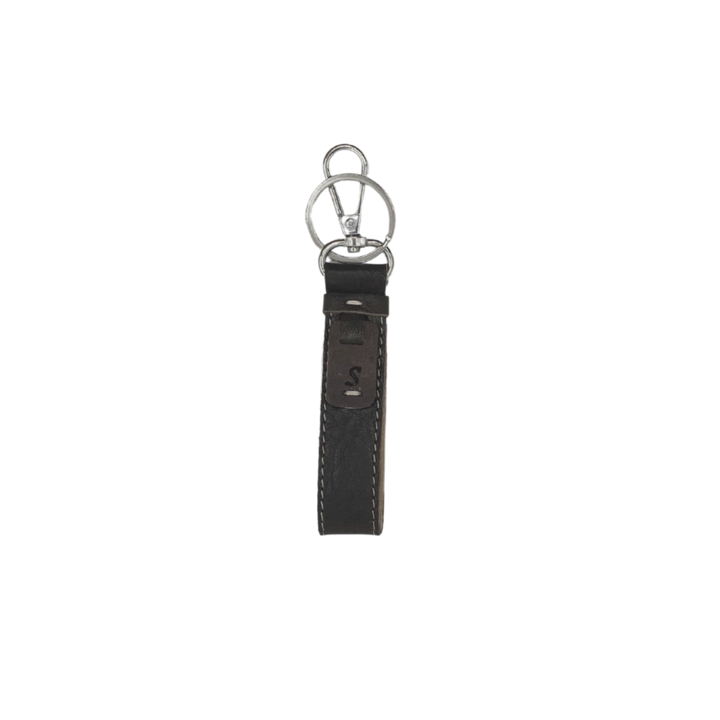LoKal Crafts Manila Aura Leather Keychain (Black, Blue & Brown)