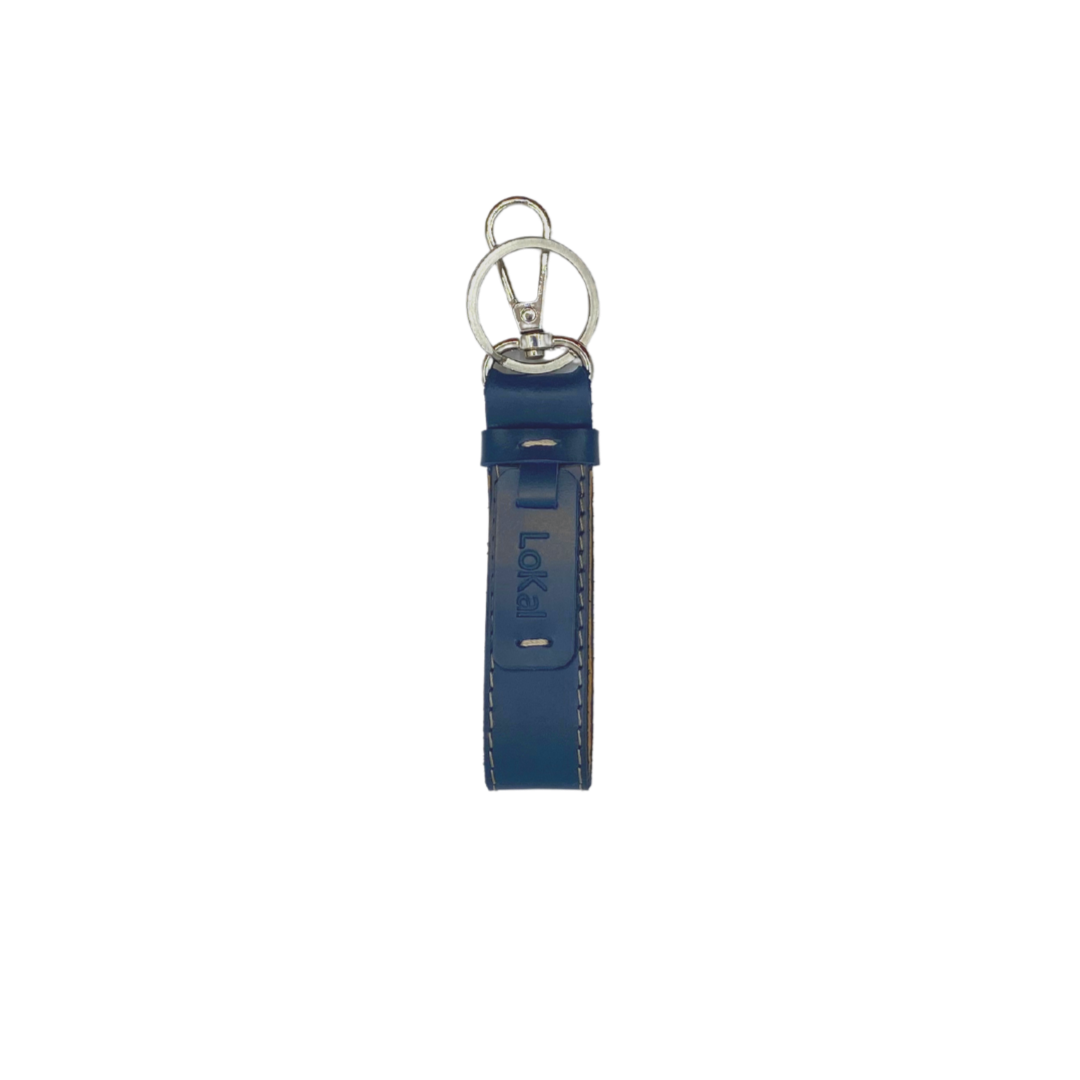 LoKal Crafts Manila Aura Leather Keychain (Black, Blue & Brown)