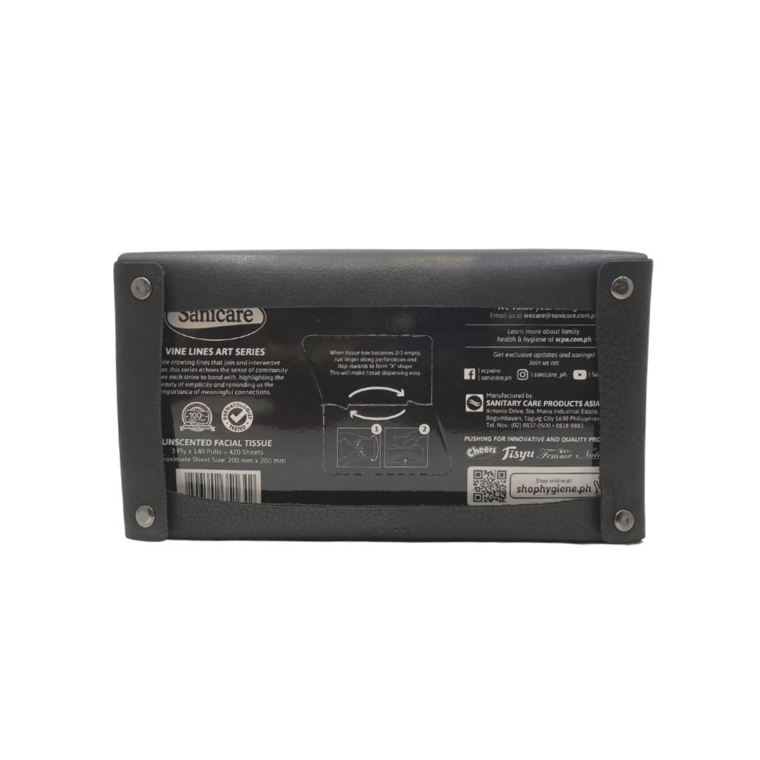 LoKal Crafts Manila Ersa Leather Tissue Holder