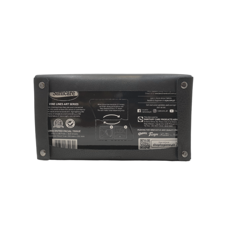 LoKal Crafts Manila Ersa Leather Tissue Holder