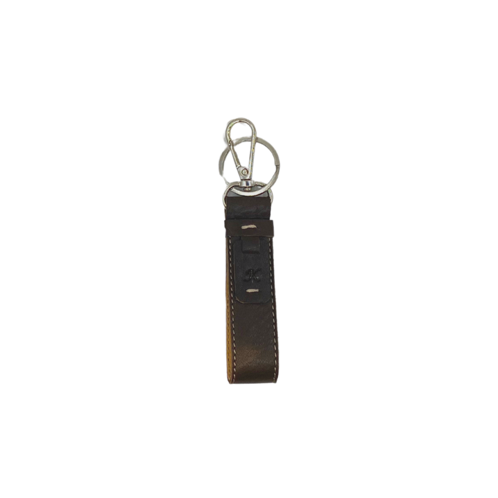 LoKal Crafts Manila Aura Leather Keychain (Red, Dark Brown)