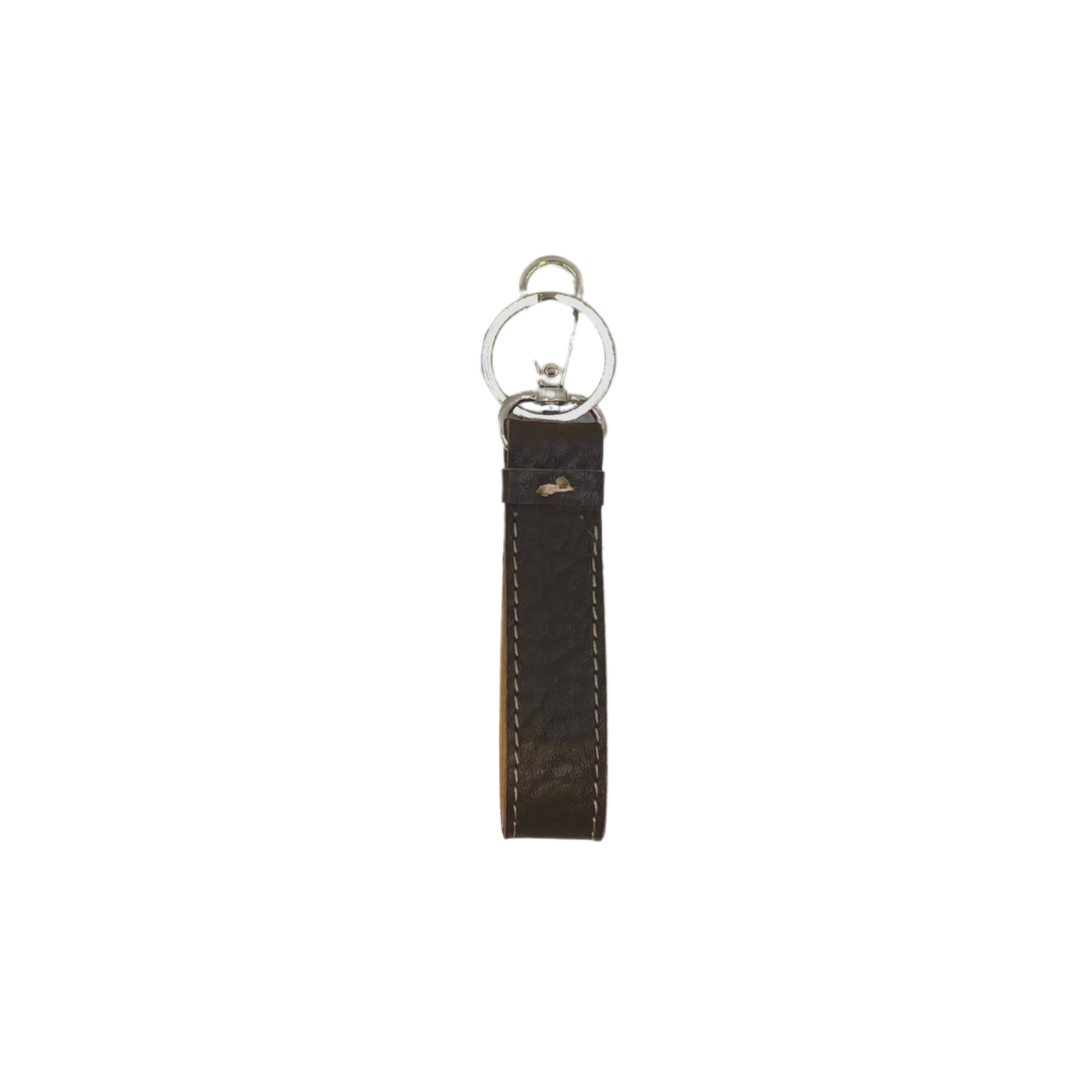 LoKal Crafts Manila Aura Leather Keychain (Red, Dark Brown)