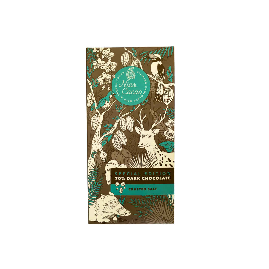 Nico Cacao Special Edition Dark Chocolate with Crafted Salt (Asin Tibuok)