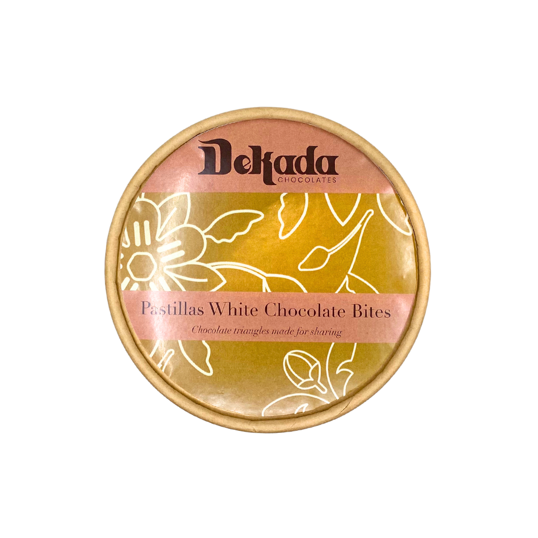 Dekada Chocolates Pastillas White Chocolate Tub