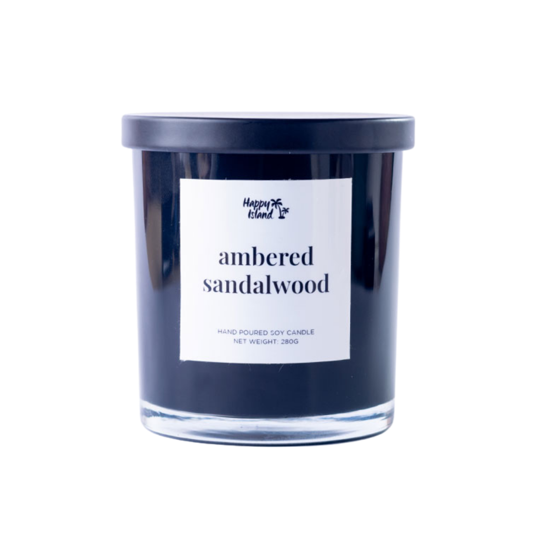 Happy Island	Home Collection Scented Hand-Poured Soy Candle - 300mL / 10oz Glass Jar