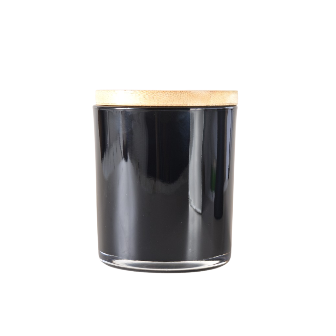 Crafter's Marketplace Black Glossy Jar with Lid