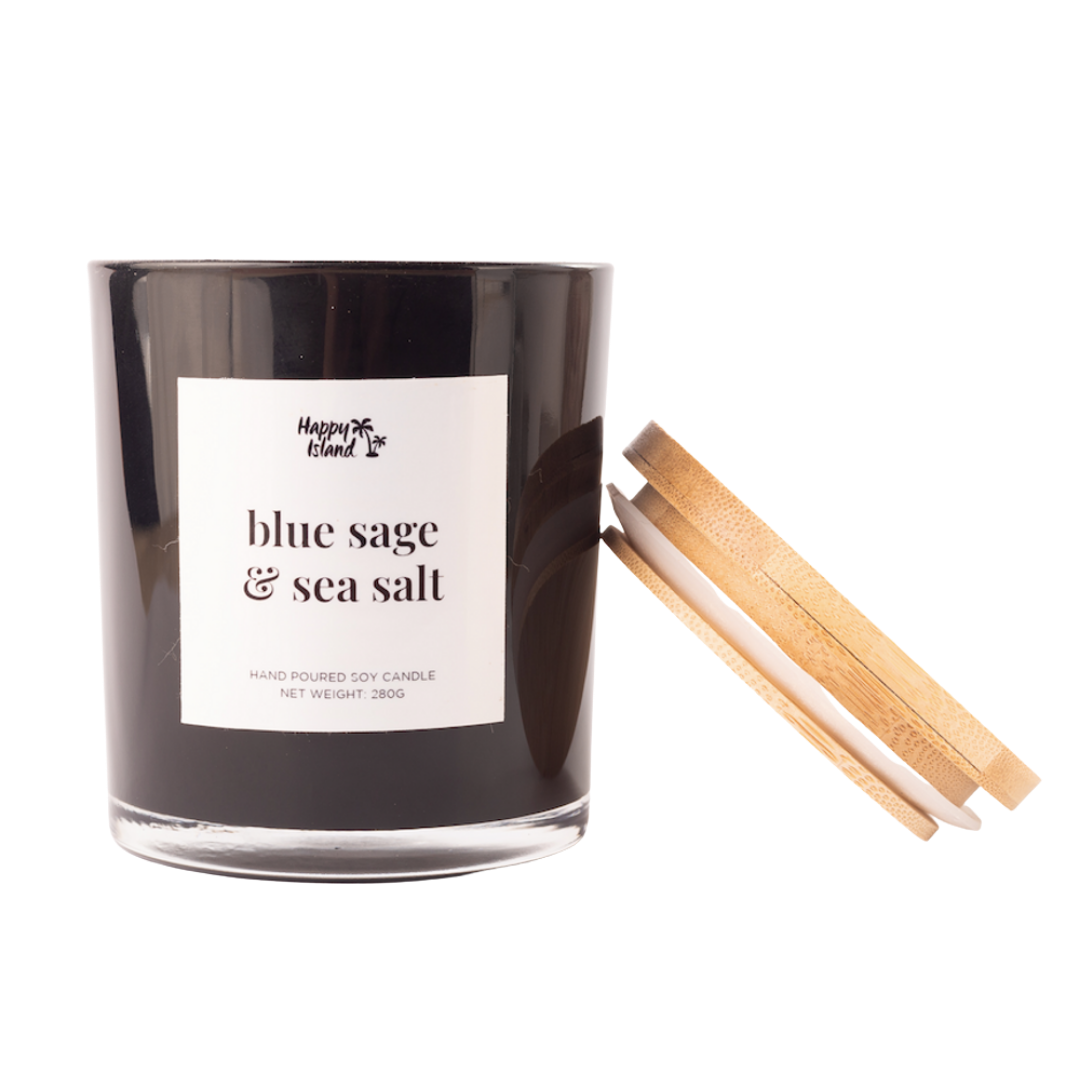 Happy Island	Home Collection Scented Hand-Poured Soy Candle - 300mL / 10oz Glass Jar