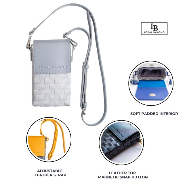 Lokal Bayong Gene Vegan Leather/Hand-Woven Sling Bag