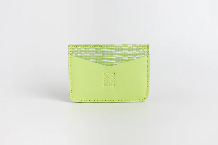 Woven Bulsa Card Holder in Avocado Leather