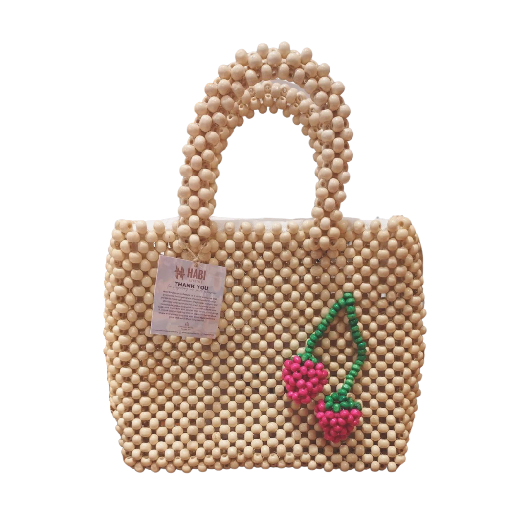 HABI Lifestyle Fruit Beaded Bag