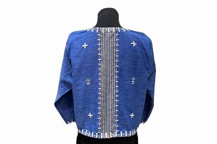 HeritageFinds Women's Blazer with Itneg Embroidery - Kantarines Weave