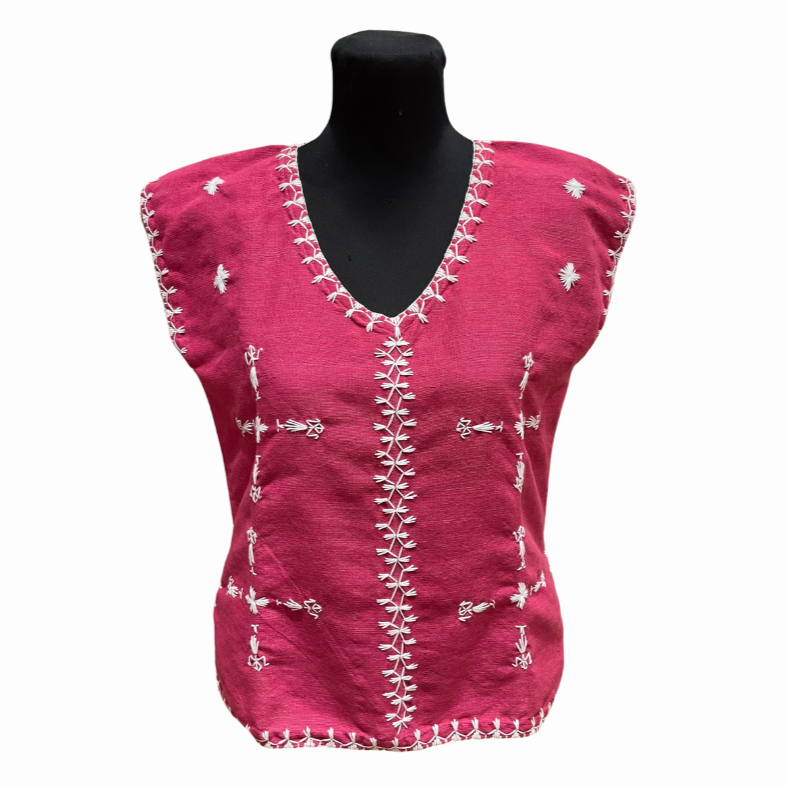 Women's Kaftan Blouse with Itneg Embroidery - Kantarines Weave