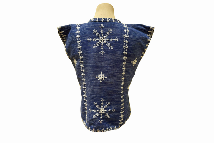 Women's Kaftan Blouse with Itneg Embroidery - Tiniri/Binakol Weave