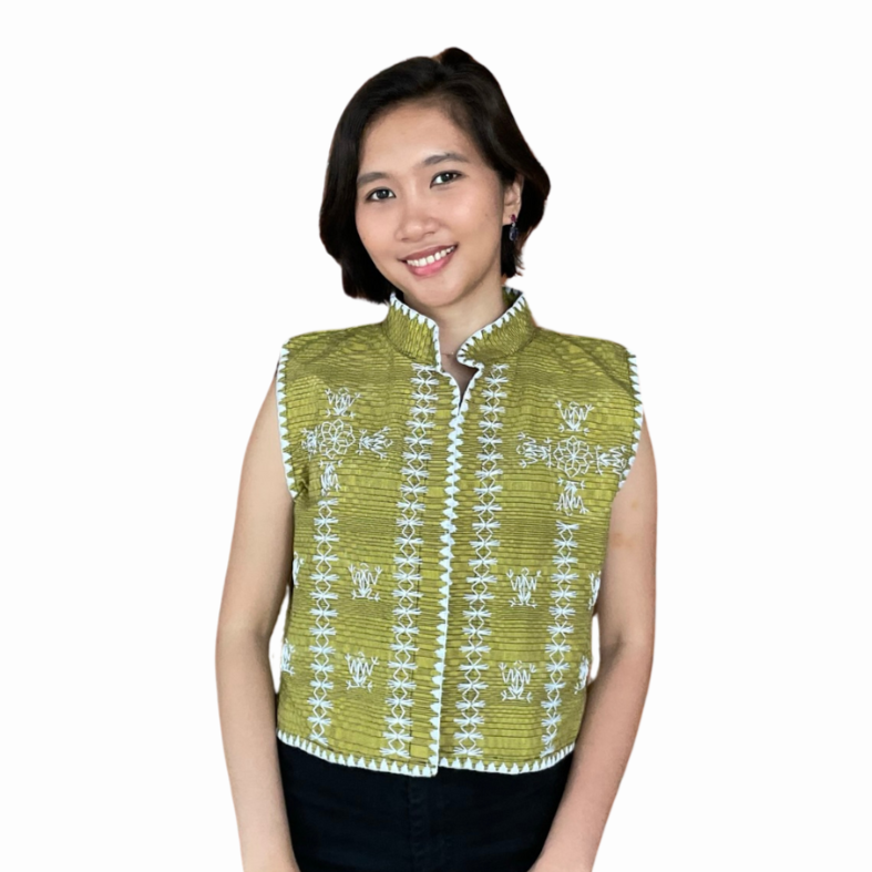 HeritageFinds Unisex Vest with Itneg Embroidery - Binakol Weave