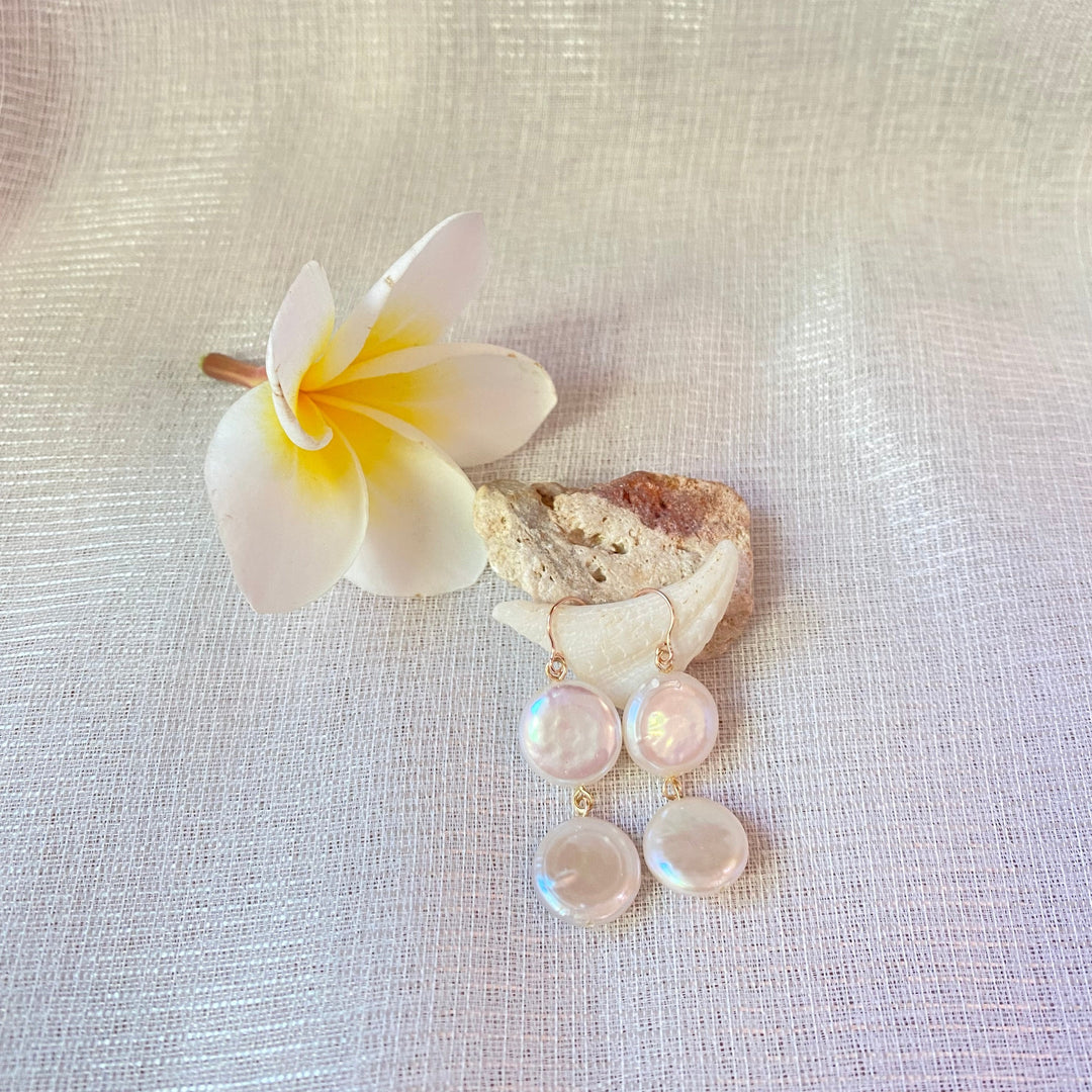 Plumeria Accessories Hijiri Dangling Double Coin Earring