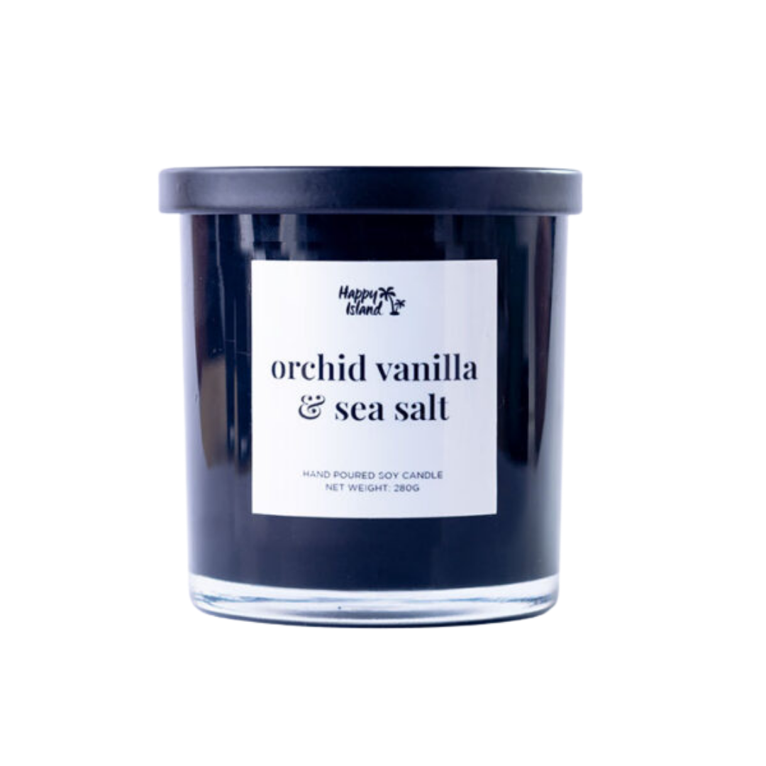 Happy Island	Home Collection Scented Hand-Poured Soy Candle - 300mL / 10oz Glass Jar