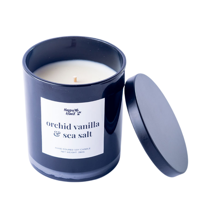 Happy Island	Home Collection Scented Hand-Poured Soy Candle - 300mL / 10oz Glass Jar