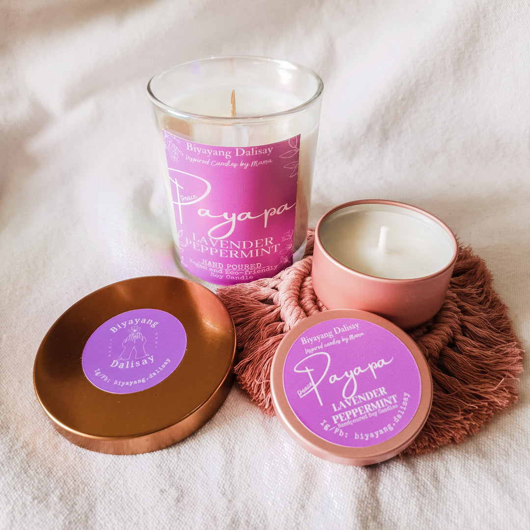 Biyayang Dalisay Payapa (Lavender Peppermint) Soy Wax Scented Candle