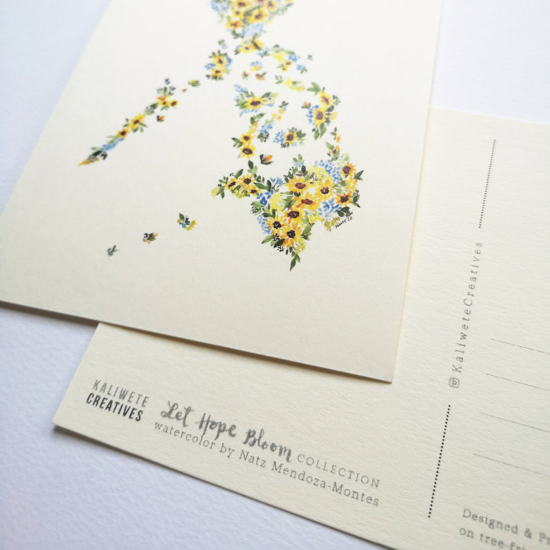 Kaliwete Creatives Let Hope Bloom Map Postcard