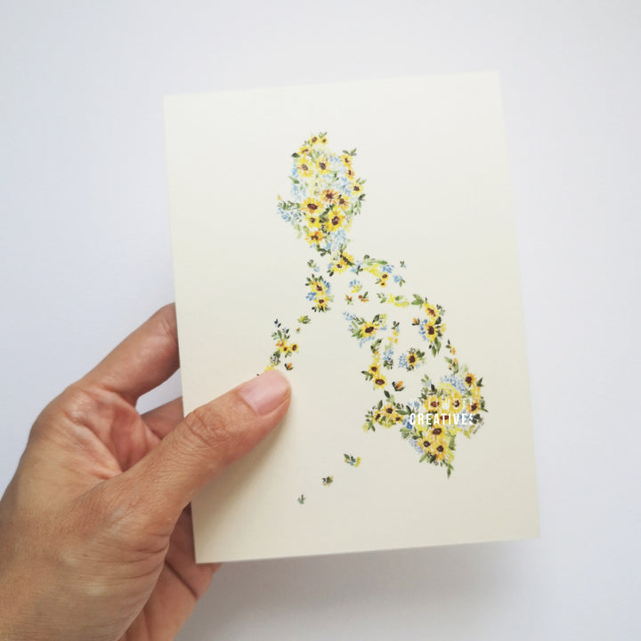 Kaliwete Creatives Let Hope Bloom Map Postcard