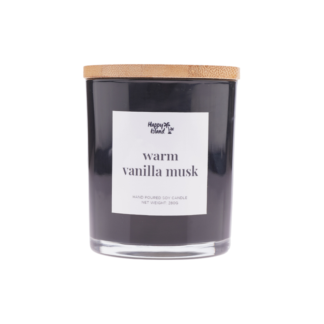 Happy Island	Home Collection Scented Hand-Poured Soy Candle - 300mL / 10oz Glass Jar
