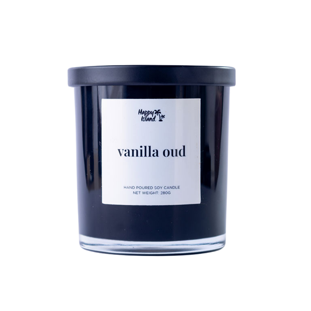 Happy Island	Home Collection Scented Hand-Poured Soy Candle - 300mL / 10oz Glass Jar