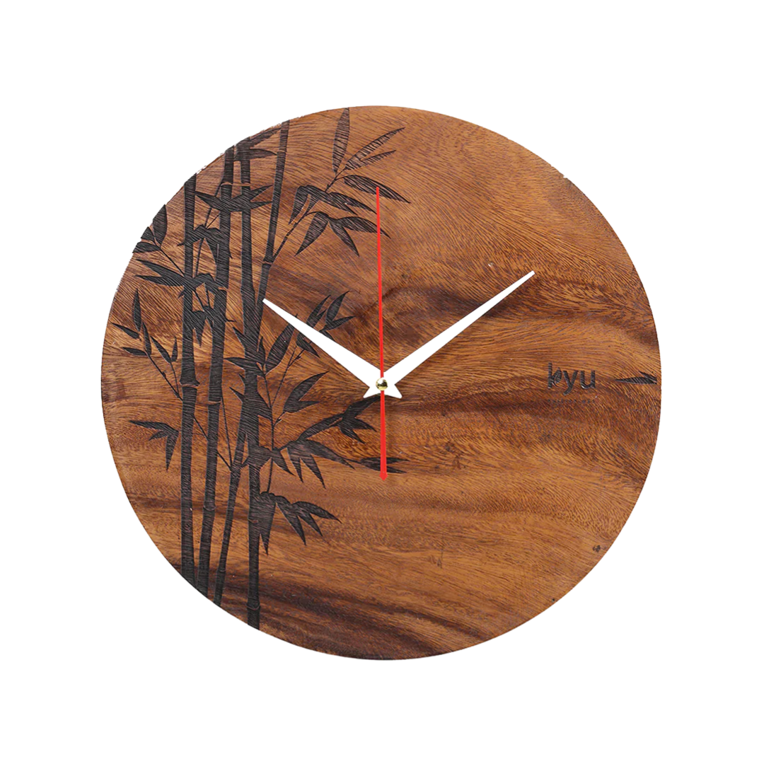 Kyu Philippines Wooden Wall Clock 18 Inches