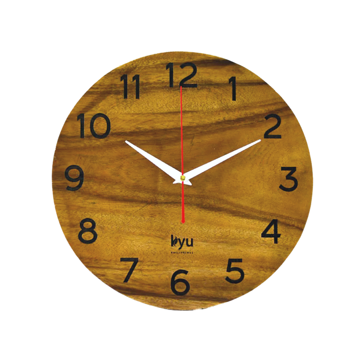 Kyu Philippines Wooden Wall Clock 16 Inches