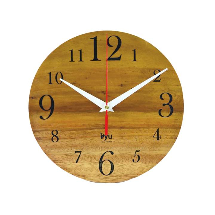 Kyu Philippines Wooden Wall Clock 13 Inches