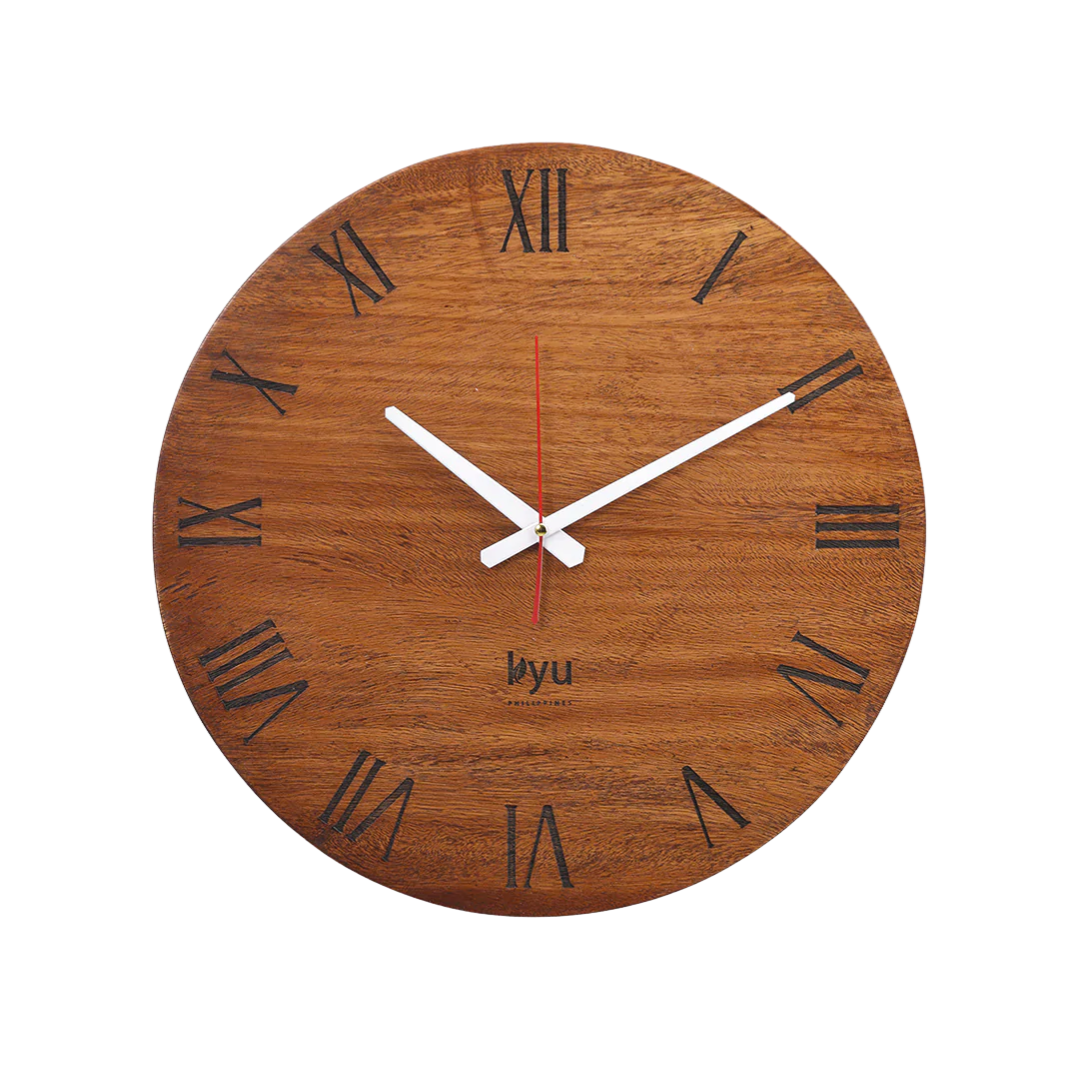 Kyu Philippines Wooden Wall Clock 18 Inches
