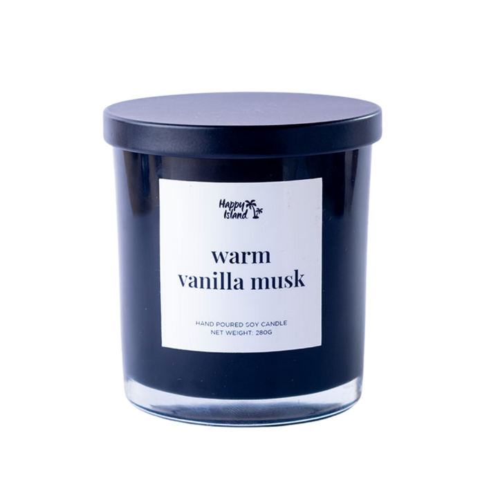 Happy Island	Home Collection Scented Hand-Poured Soy Candle - 300mL / 10oz Glass Jar