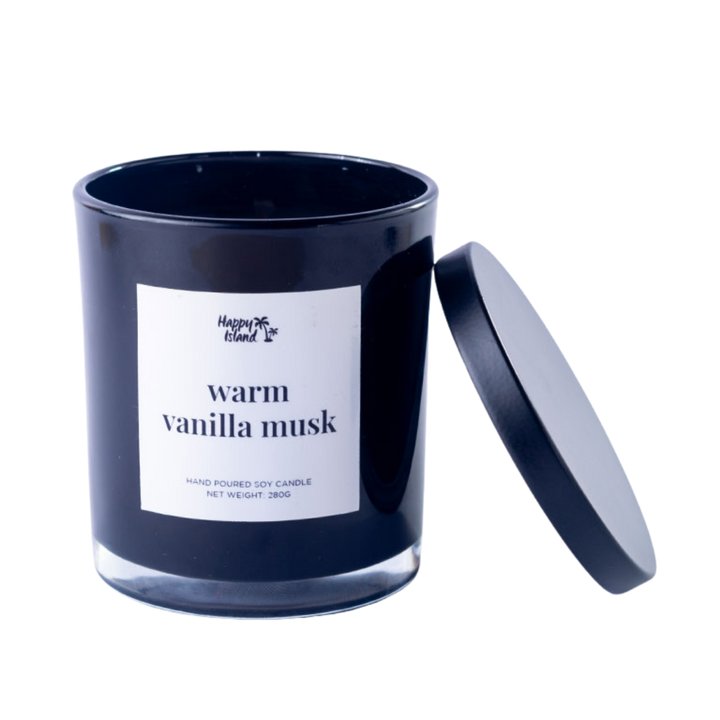 Happy Island	Home Collection Scented Hand-Poured Soy Candle - 300mL / 10oz Glass Jar