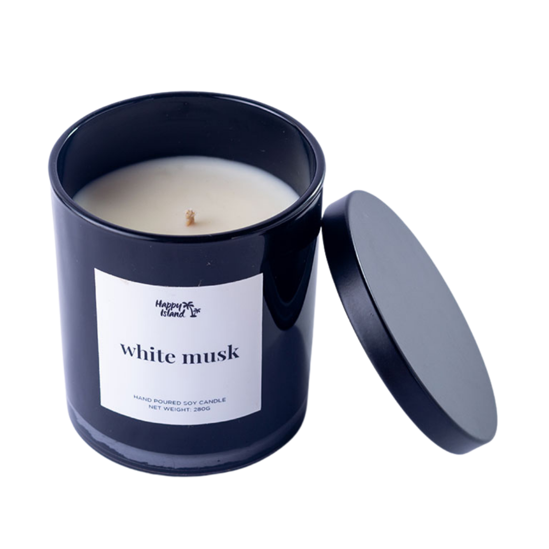 Happy Island	Home Collection Scented Hand-Poured Soy Candle - 300mL / 10oz Glass Jar