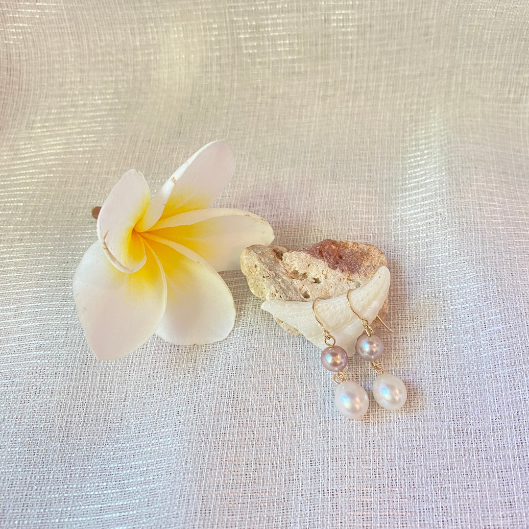 Plumeria Accessories Yui Dangling Bi Color Earring