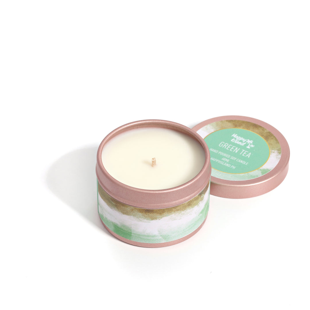 Happy Island	Flora Collection Scented Hand-Poured Soy Candle - 500mL / 17oz Glass Jar